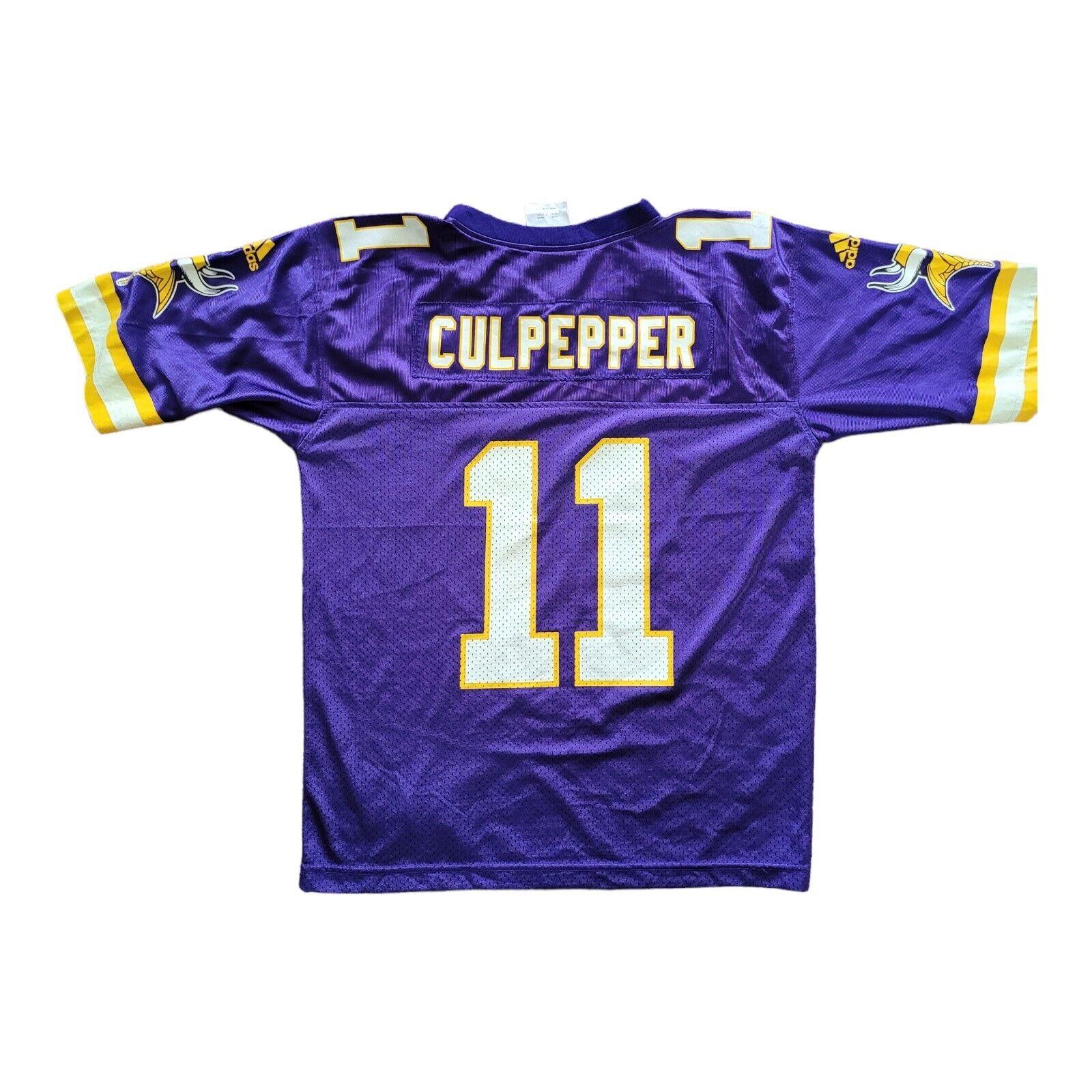 Adidas Daunte Culpepper #11 Vikings Jersey Youth M (10-12) Purple-USASTARFASHION