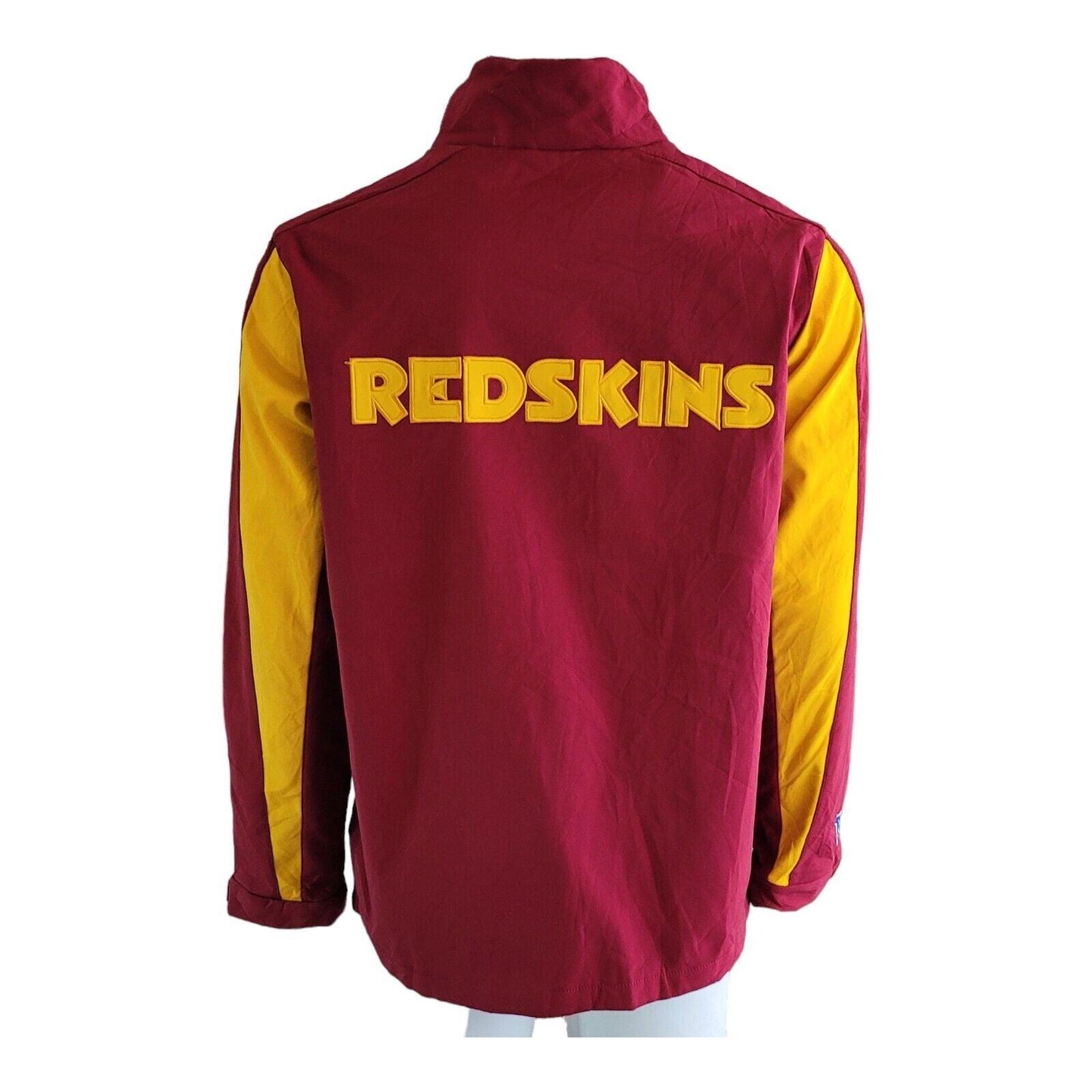 NFL Washington Redskins Red and Yellow Vintage Full Zip Jacket Size L-USASTARFASHION