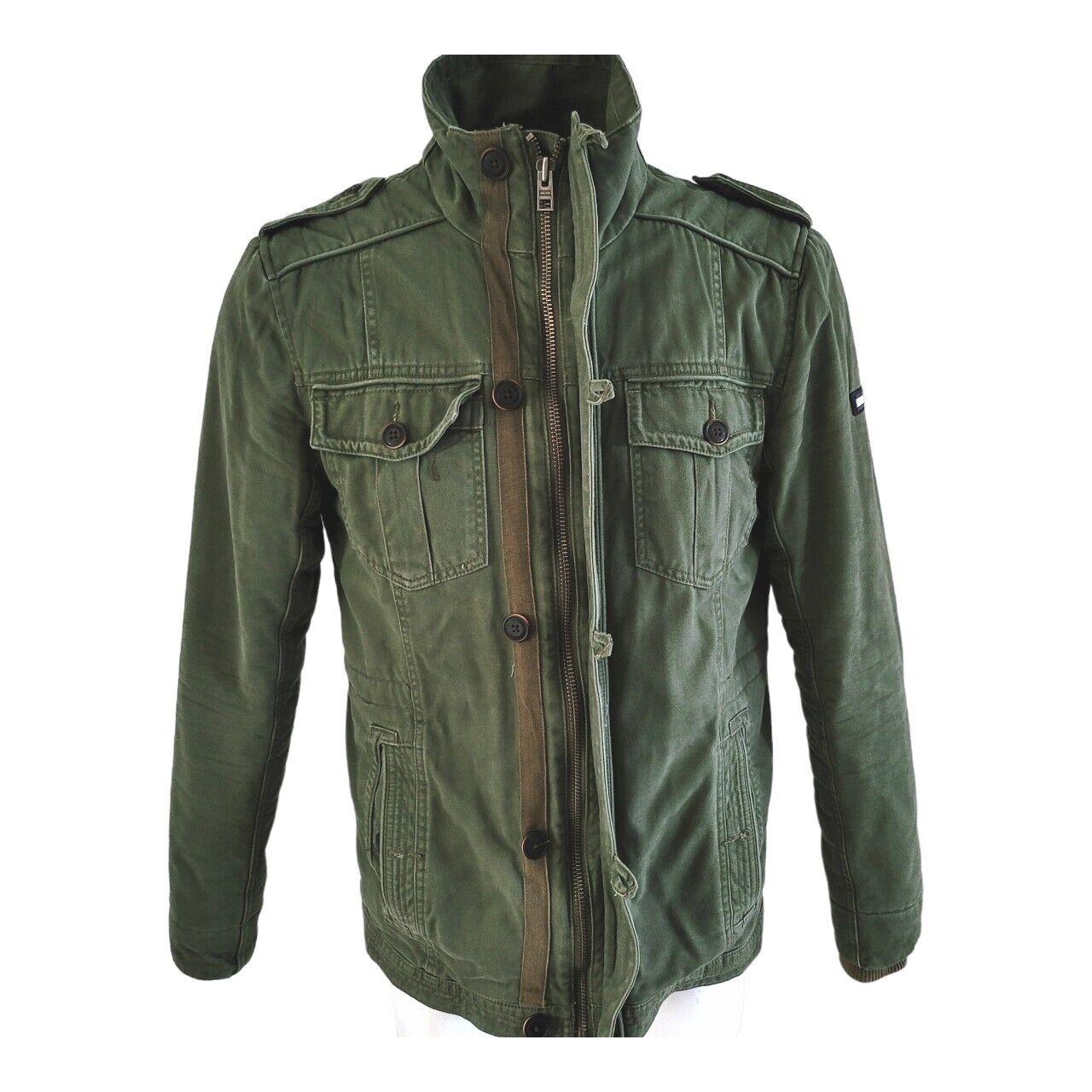 Tommy Hilfiger Denim Military Field Jacket | 4 Pockets, Size L-USASTARFASHION