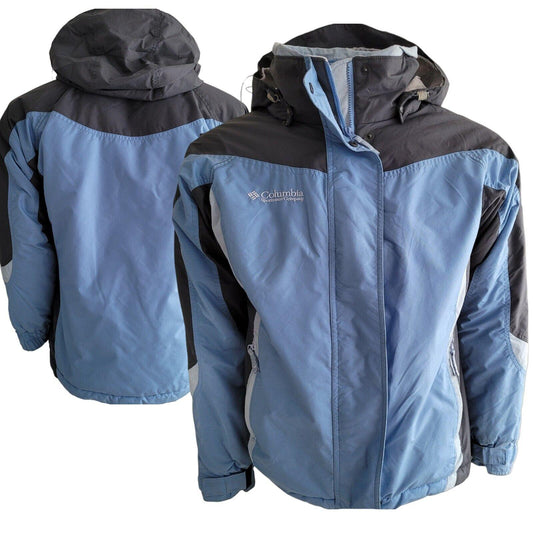 Columbia Men's Medium Puffer Jacket | Insulated Polyester | Blue Color | Outdoor Winter Wear-USASTARFASHION