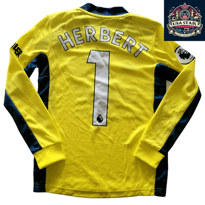 Adidas Manchester United Goalkeeper Jersey Herbert #1 for Kids Size 9-10Y 140cm, Free Shipping - USASTARFASHION