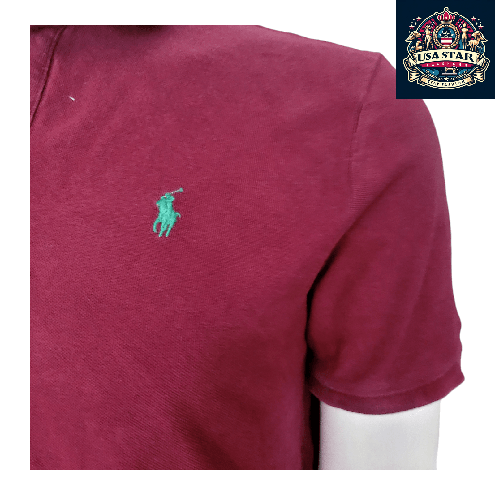 Polo Ralph Lauren Maroon Polo Shirt - Classic Fit, Large, Timeless Style & Comfort for Any Occasion - USASTARFASHION