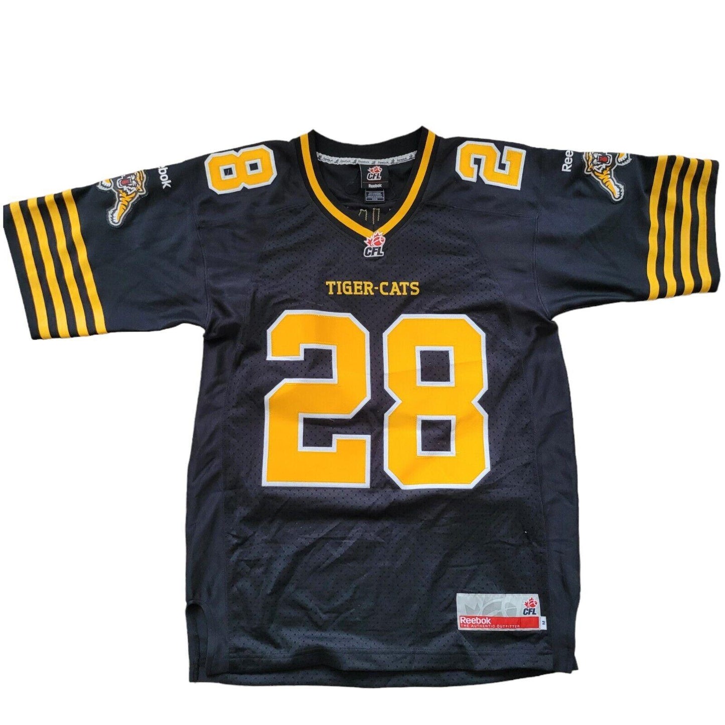 Hamilton Tiger-Cats CFL Reebok J. Johnson # Jersey - Signed, Size M-USASTARFASHION