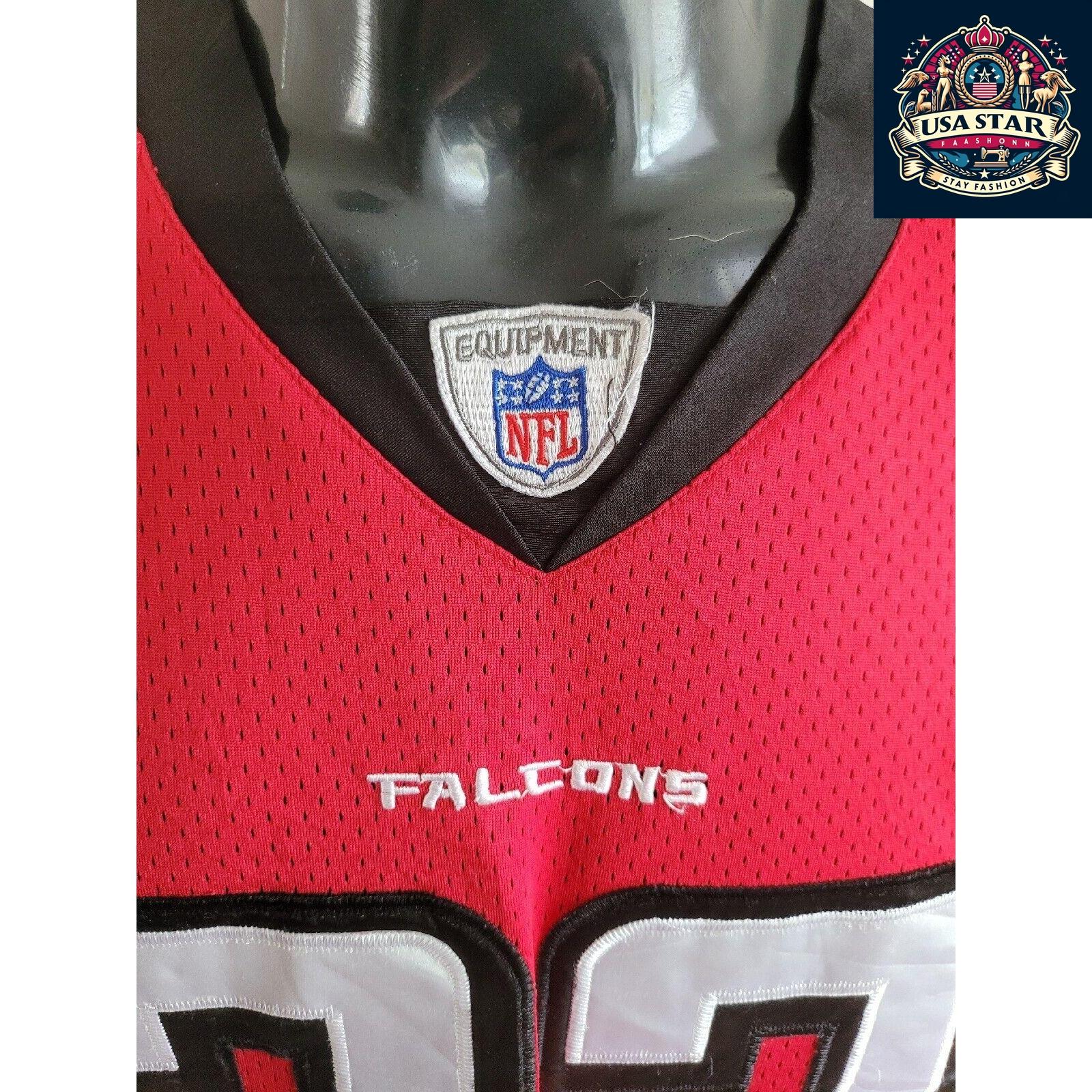 Vintage Falcons Jersey XL - Reebok NFL Atlanta Falcons #33 Turner, Classic Design, Comfortable Fit - USASTARFASHION