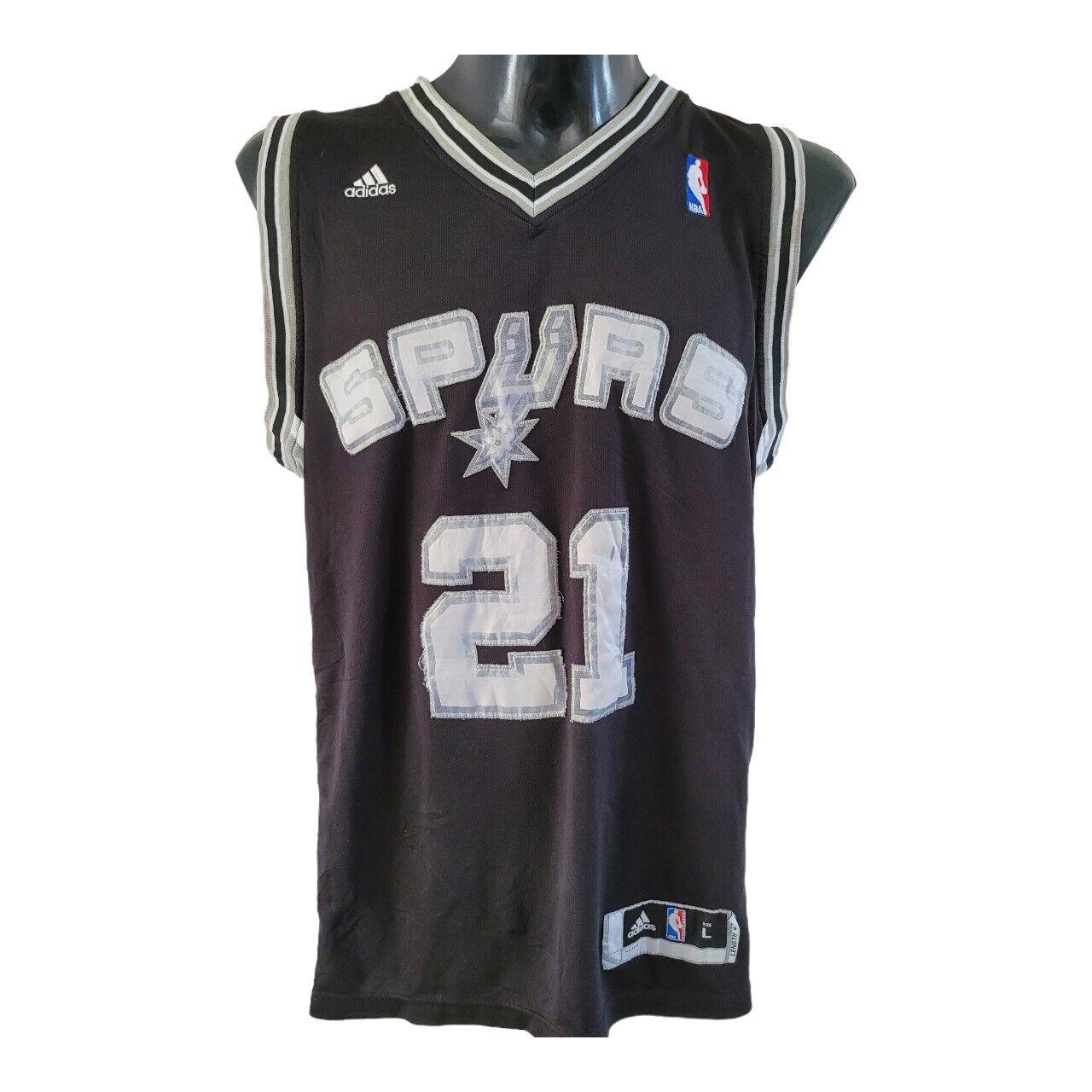 ADIDAS TIM DUNCAN #21 San Antonio Spurs Jersey L Size Authentic Grade A-USASTARFASHION