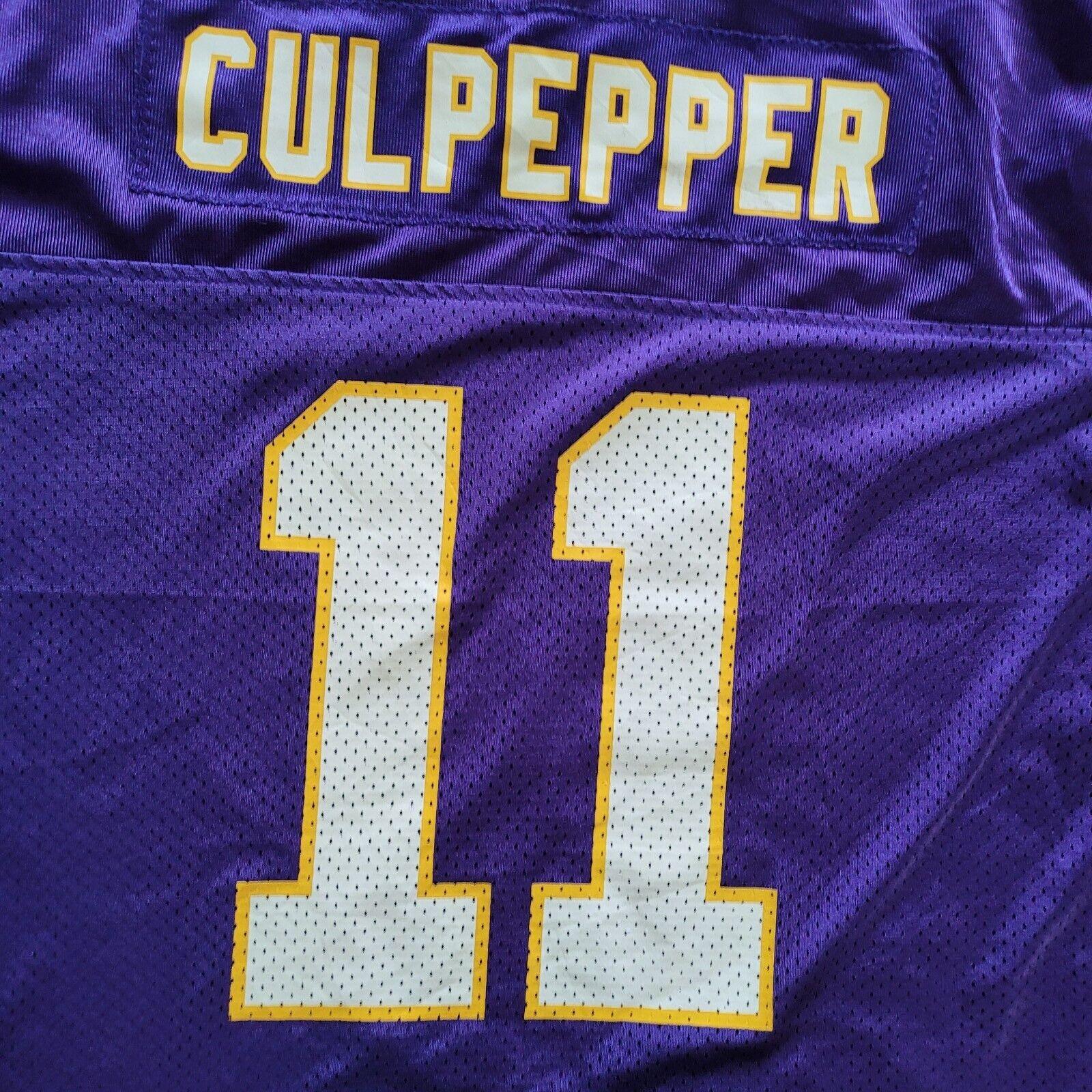 Adidas Daunte Culpepper #11 Vikings Jersey Youth M (10-12) Purple-USASTARFASHION