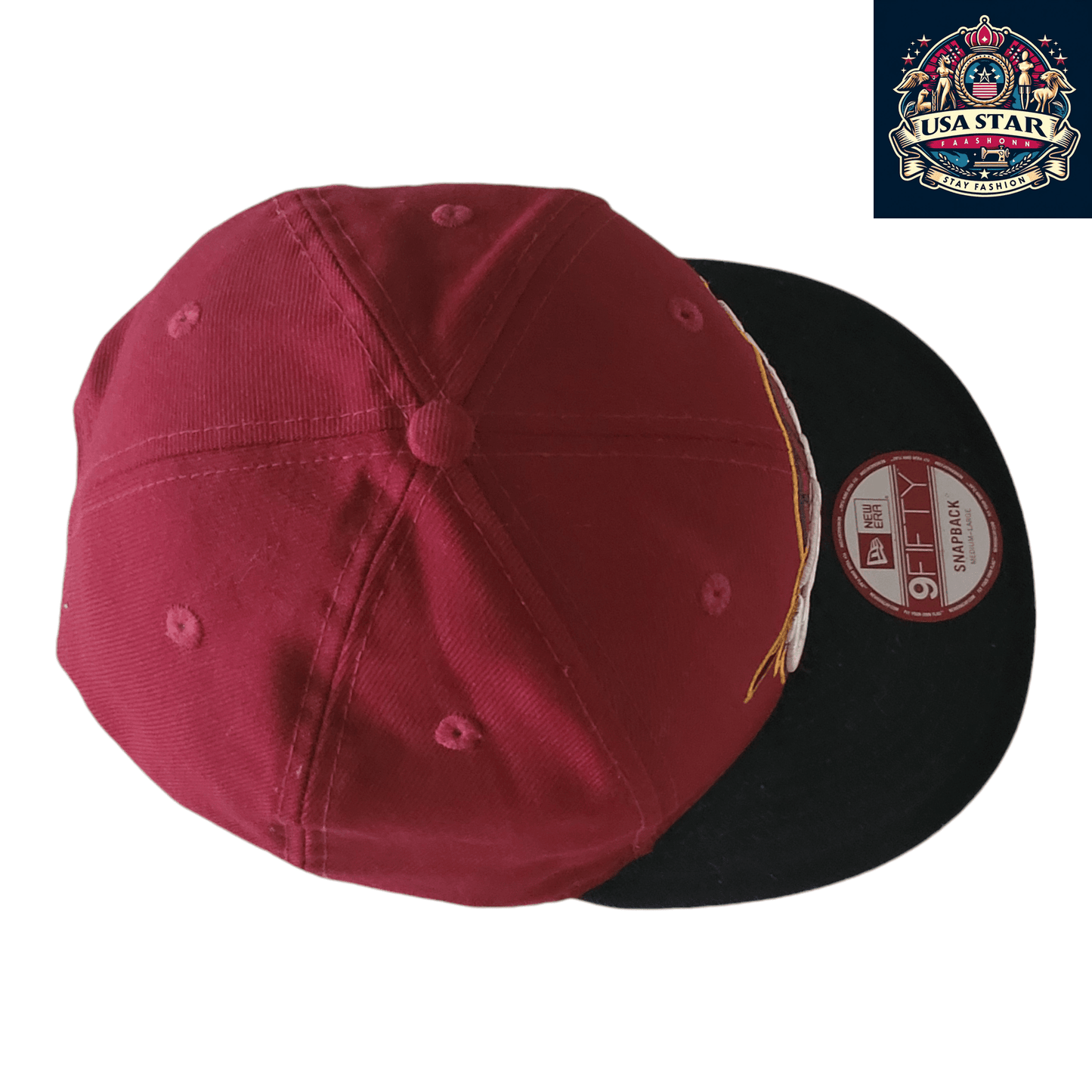 New Era Cleveland Cavaliers Hat 9FIFTY Snapback Cap Burgundy/Black Medium-Large Adjustable - USASTARFASHION