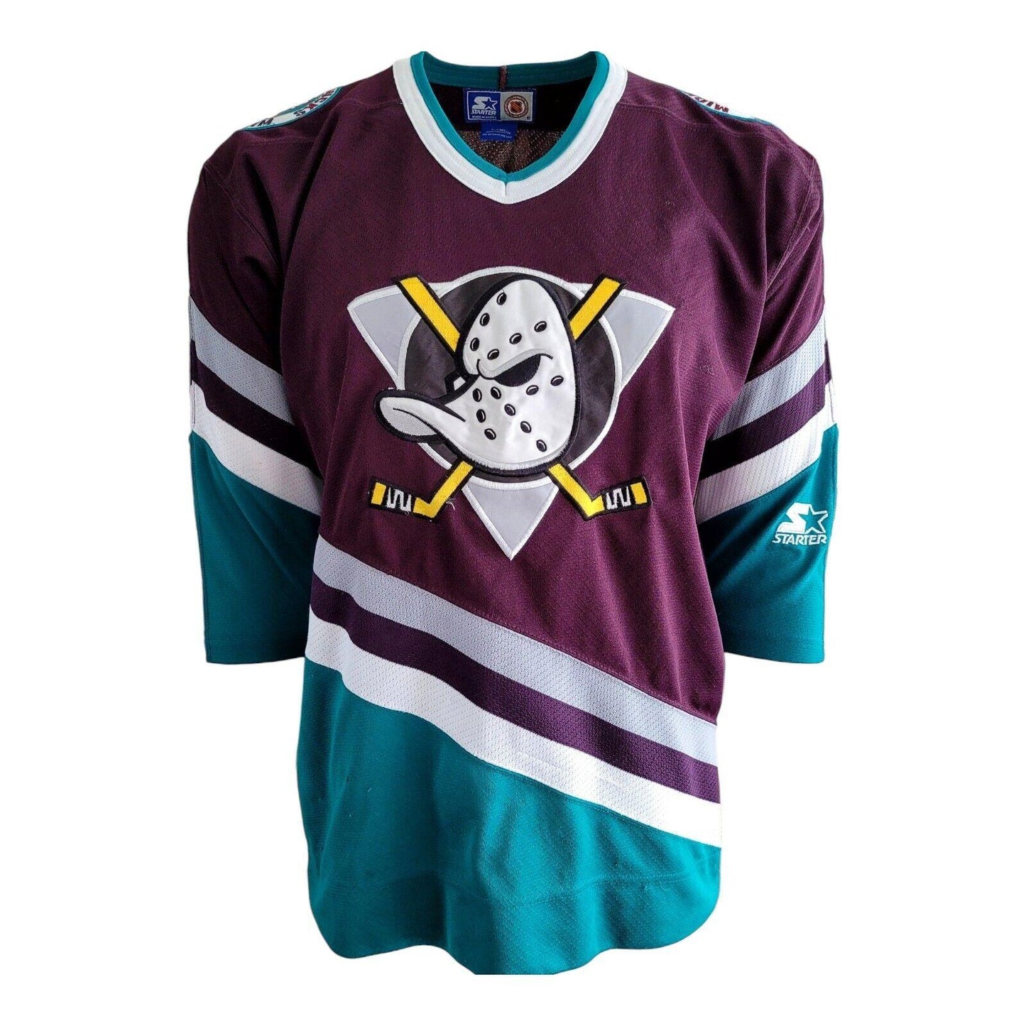 NFL Nike Mighty Ducks 1992 Film Maroon Hockey Jersey - Youth L/XL-USASTARFASHION