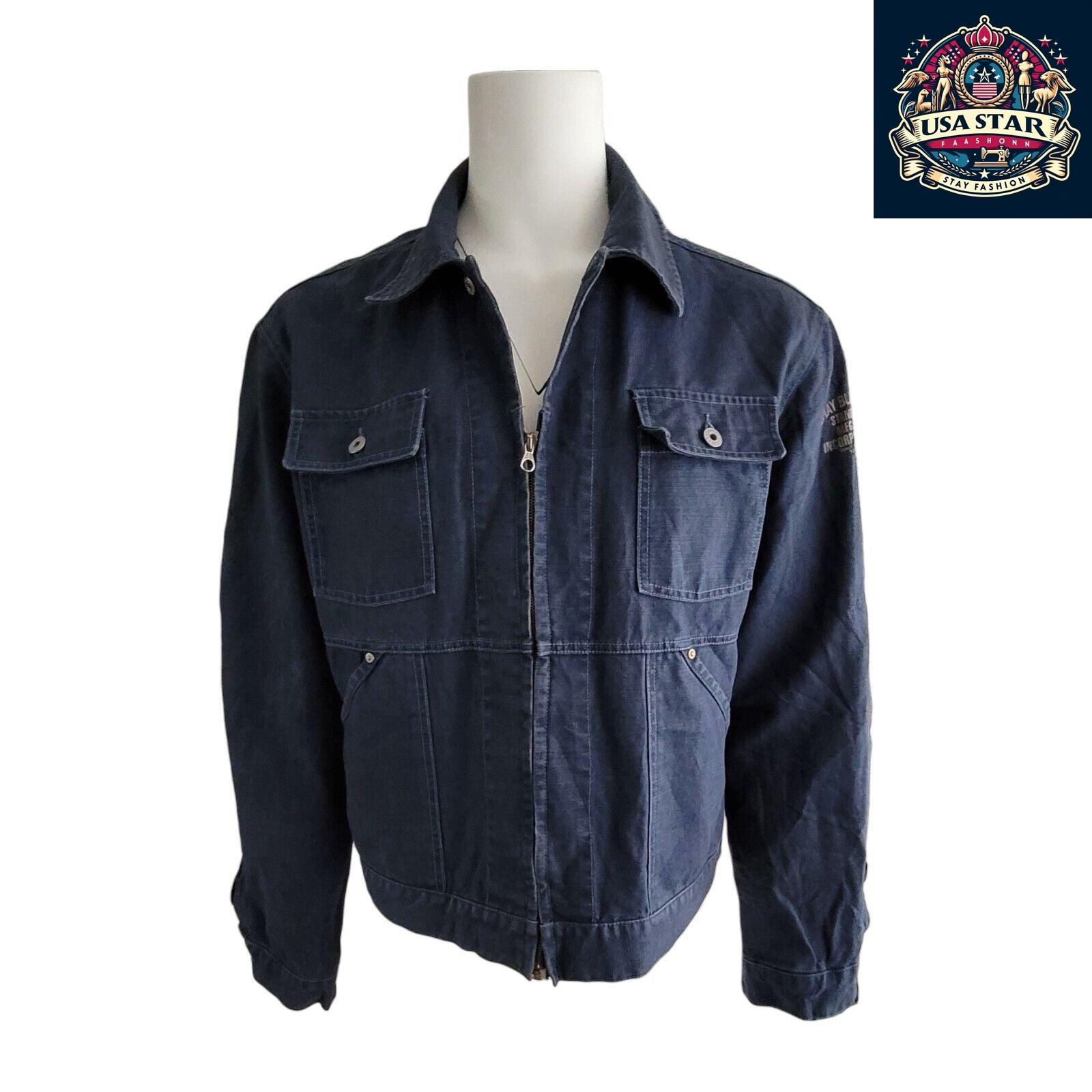 Replay Denim Jacket For Men, XL Size, Classic Durable 100% Cotton, Vintage Appeal - USASTARFASHION