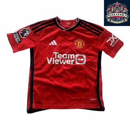 Adidas Manchester United Jersey 9-10 Years Lightweight Breathable Jowell 17 for Kids 2023 - USASTARFASHION