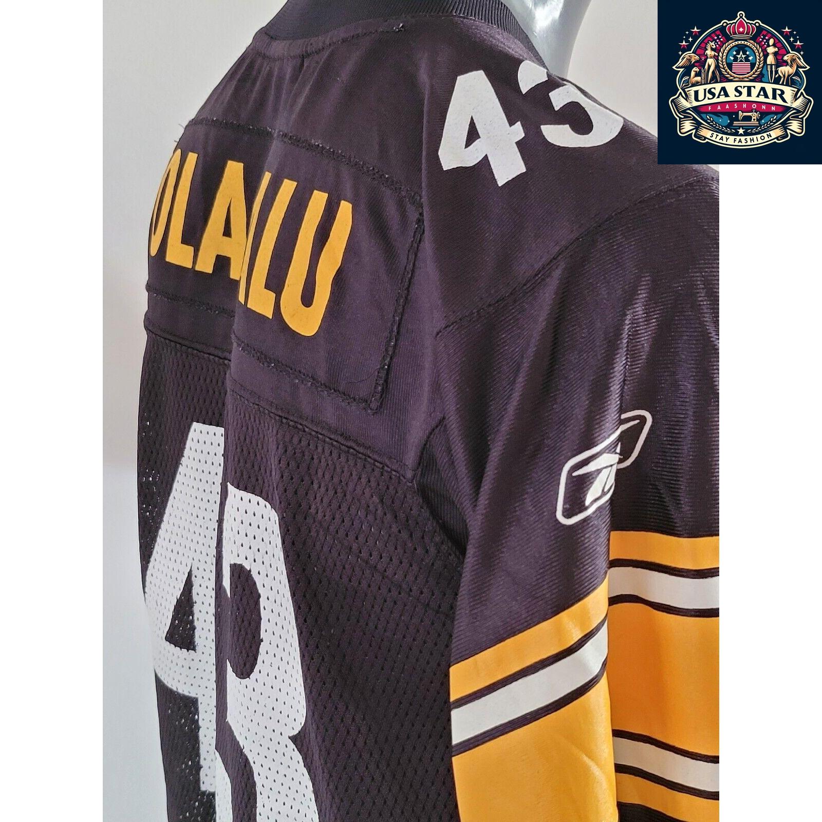 Troy Polamalu #43 Reebok Jersey Youth Large - Official NFL Pittsburgh Steelers Merchandise - USASTARFASHION