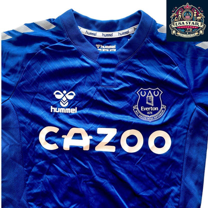 Everton Kids Jersey Hummel Mia #6 - 100% Polyester, Comfortable, Lightweight Design - USASTARFASHION