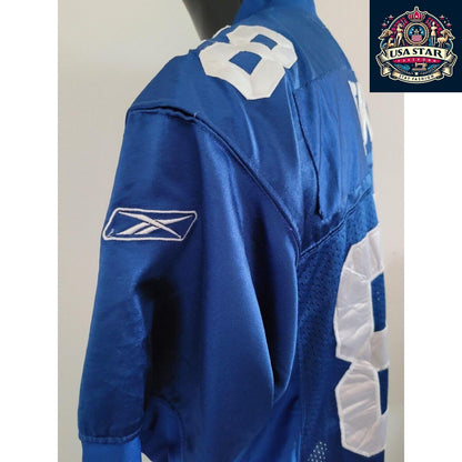 Hakeem Nicks New York Giants Jersey Reebok Size 48 M Vintage Blue Red Authentic Merchandise - USASTARFASHION