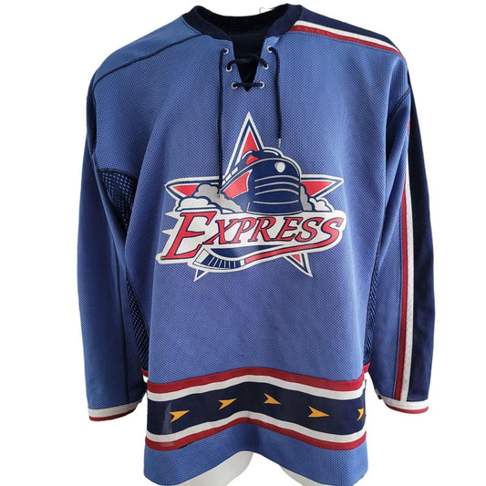 CCM Roanoke Express Vintage Hockey Jersey No. 77 XL Adult Size Made in Canada-USASTARFASHION