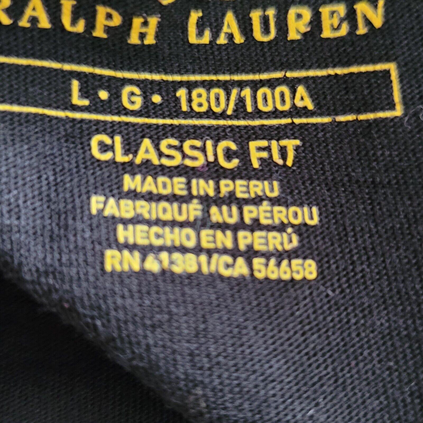 Polo Ralph Lauren Black Cotton T-Shirt, Size Large, 100% Cotton-USASTARFASHION