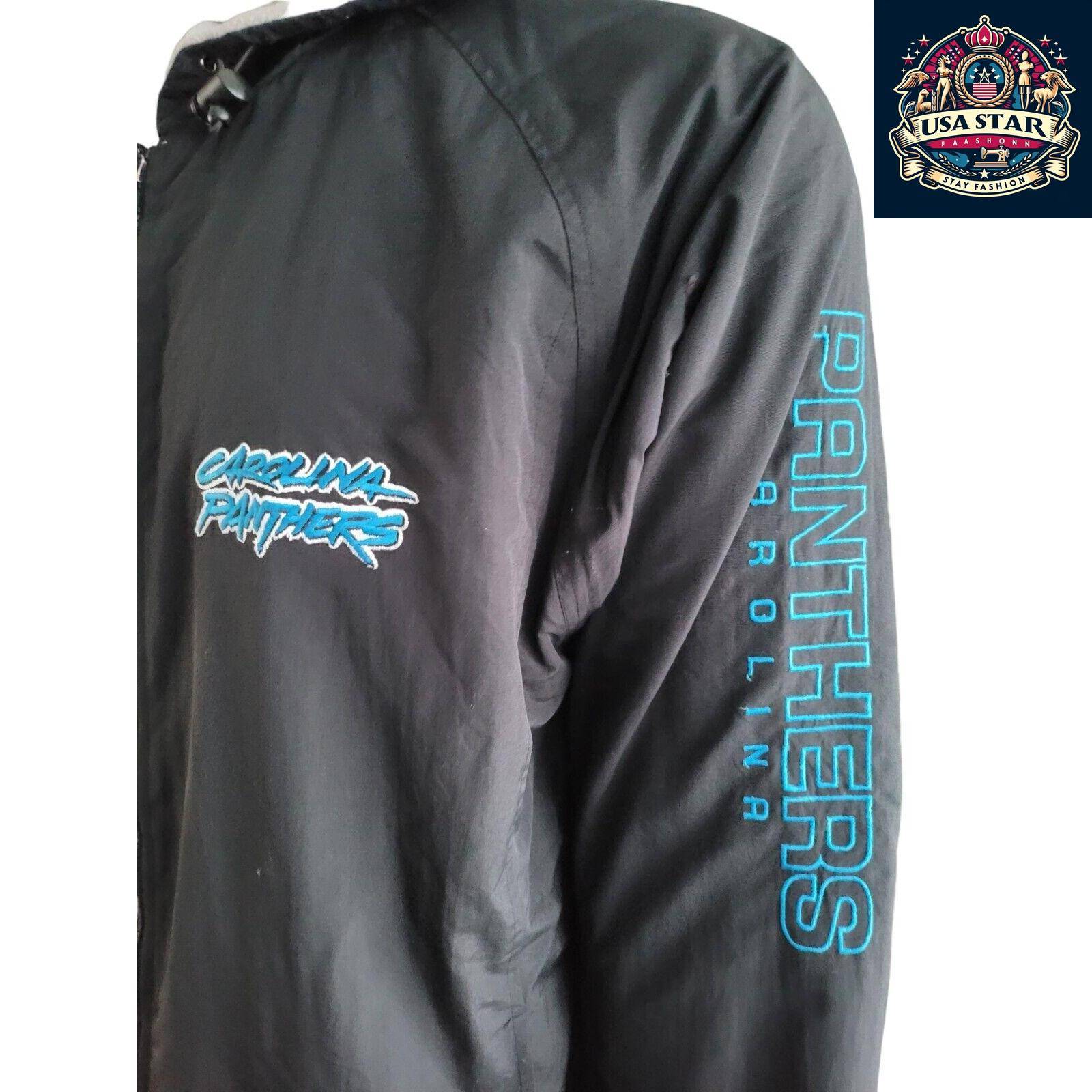 Carolina Panthers Jacket – Stylish 2-In-1 Reversible Design With Pockets, Size L - USASTARFASHION