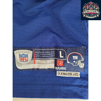 New York Giants Jersey #17 Plaxico Burress Classic Throwback in Rare Size L - Reebok Authentic - USASTARFASHION