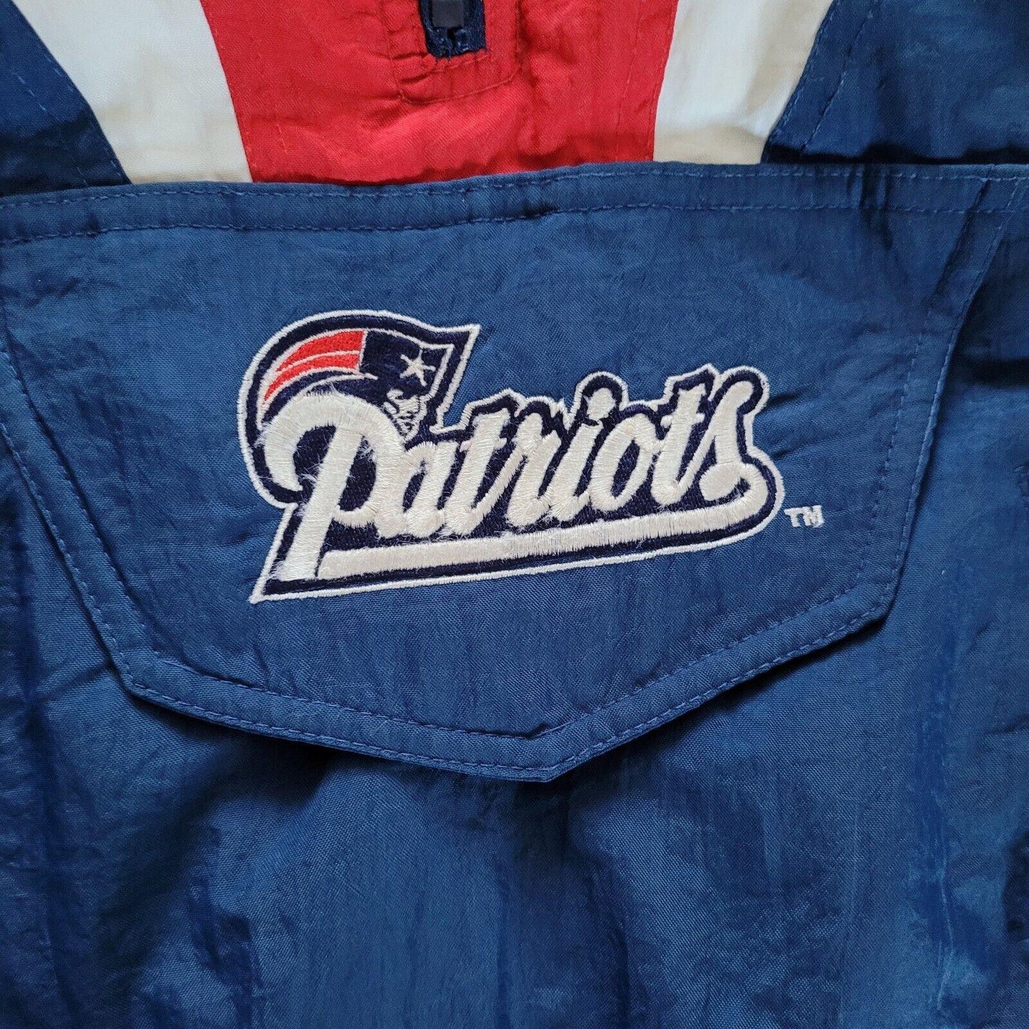 Vintage 90s NFL Patriots Jacket | Kids Sz S | Embroidered Logo & Lined Coat-USASTARFASHION