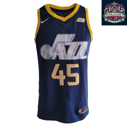 Nike Utah Jazz Jersey Donovan Mitchell #45 Men's Medium Blue Swingman - NBA Authentic Style - USASTARFASHION