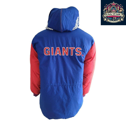 New York Giants Jacket - XL Triple Fat Goose Urban Parka with Down Insulation for Warmth - USASTARFASHION