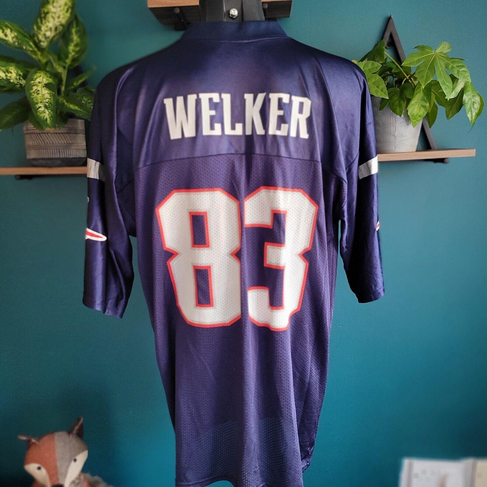 NFL PATRIOTS Welker #83 Reebok Jersey - Size L - Authentic Team Apparel-USASTARFASHION