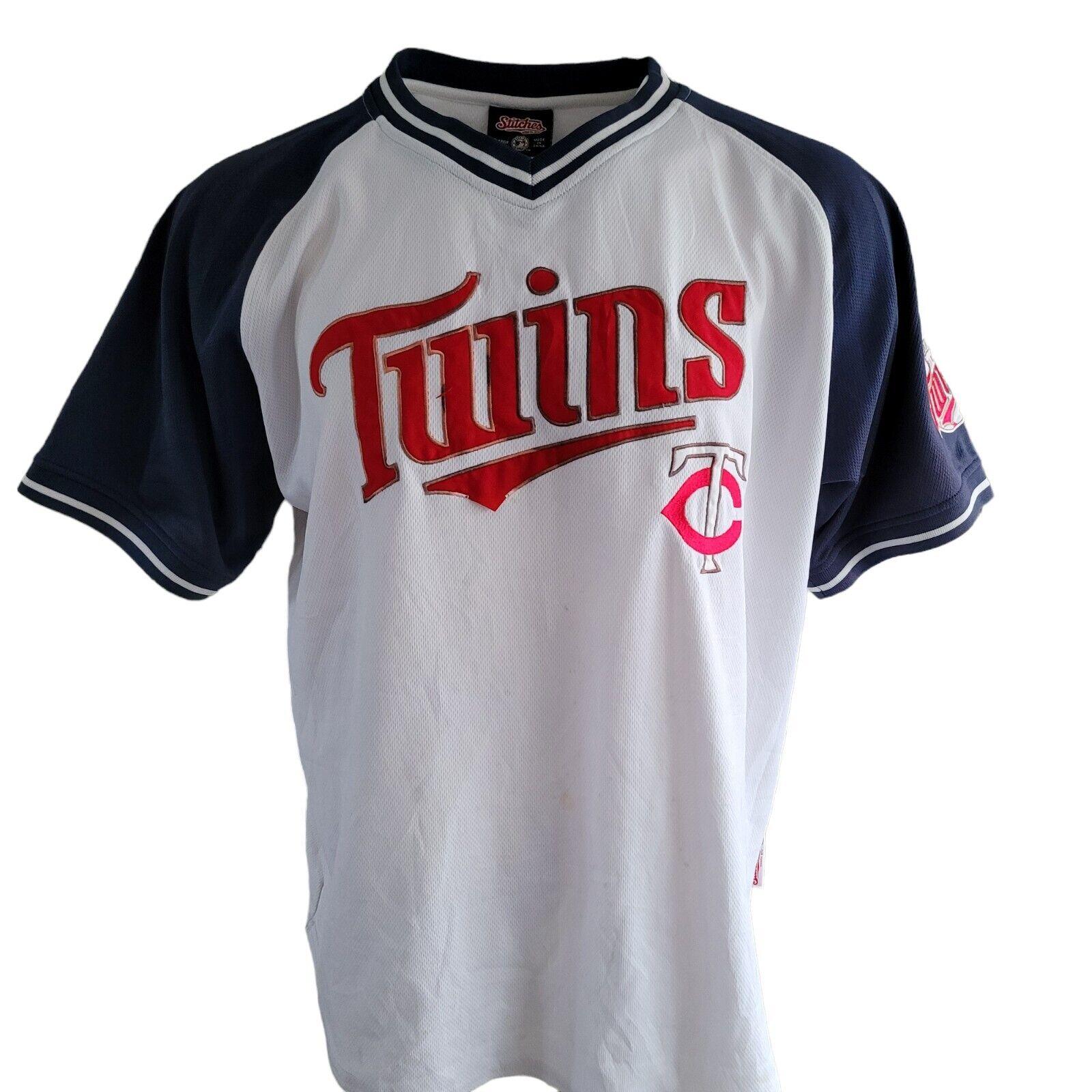 STITCHES MLB Men's Minnesota Twins Baseball Jersey XL - Officially Licensed Vintage Apparel-USASTARFASHION