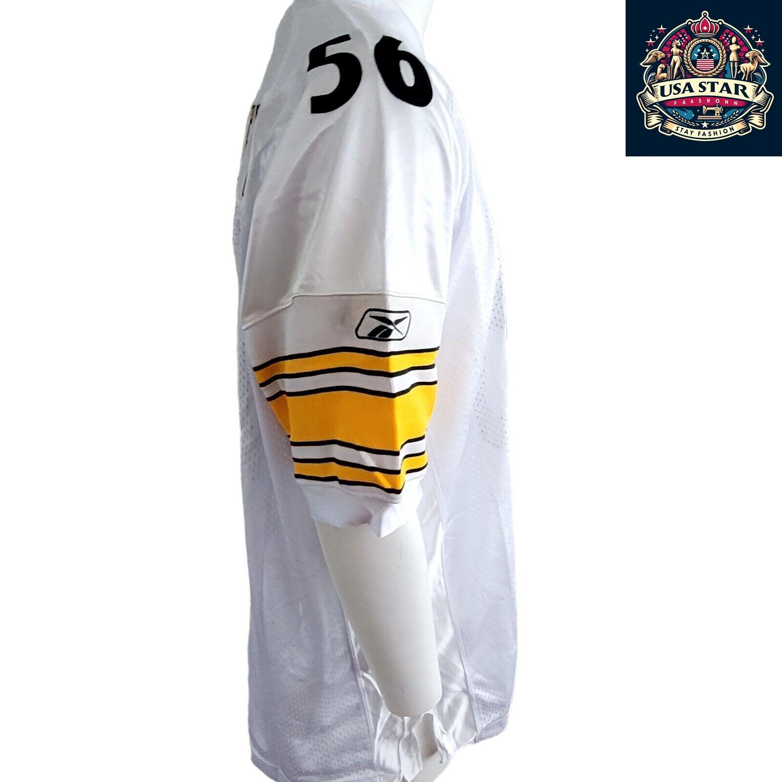 Pittsburgh Steelers Jersey LaMarr Woodley #56, Classic Design, Size 54, High-Quality Fabric - USASTARFASHION