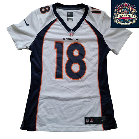 Denver Broncos Women's Jersey - Peyton Manning #18 - Stylish, Comfortable, Authentic Design - USASTARFASHION