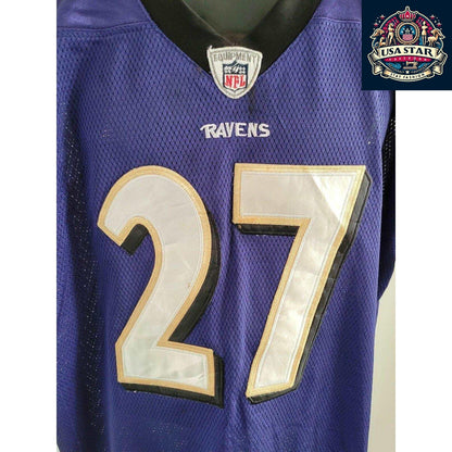 Baltimore Ravens Authentic Reebok Jersey Adult Large #27 Ray Rice - Comfortable & Durable NFL Apparel - USASTARFASHION