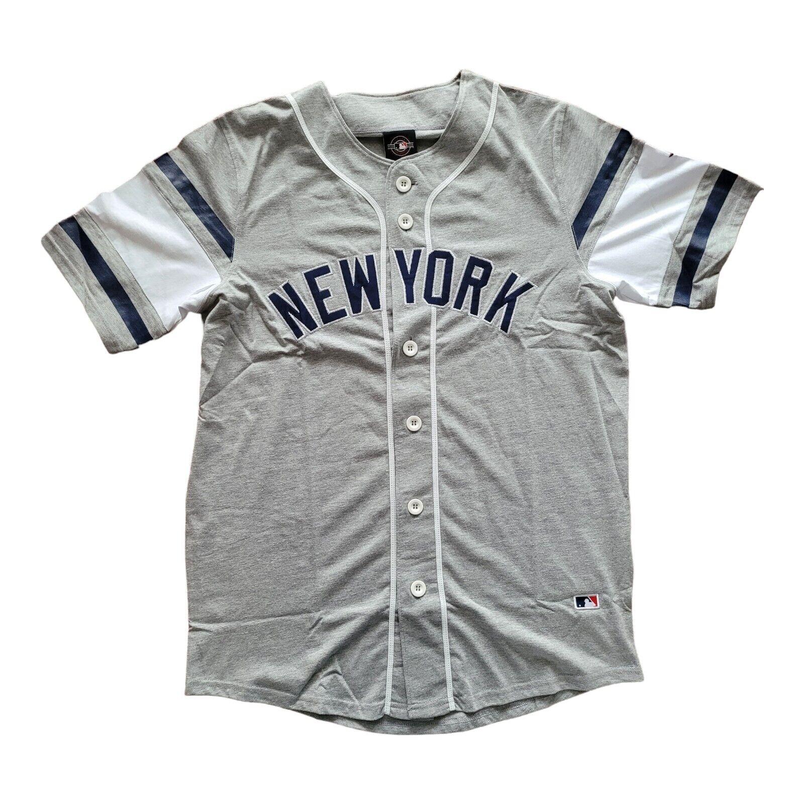 New York Yankees Fanatics Baseball Jersey in Grey - Size Large-USASTARFASHION