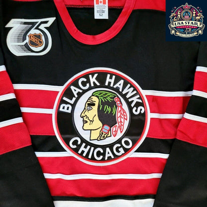 Vintage CCM Chicago Blackhawks Bill Mosienko #8 Hockey Jersey Size 52 - USASTARFASHION