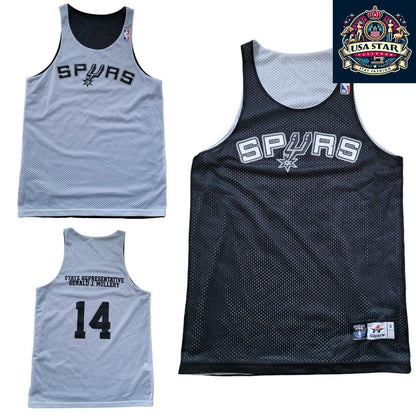 Reversible Alleson Athletic San Antonio Spurs Jersey #14 Size S - Durable, Comfortable Design - USASTARFASHION