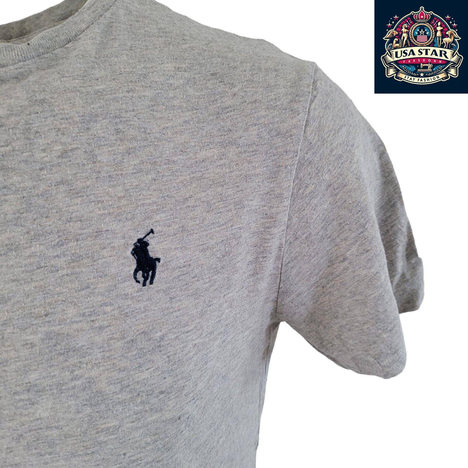 Polo Ralph Lauren Grey Cotton T-Shirt for Men & Women - Soft, Breathable, Timeless Design - USASTARFASHION