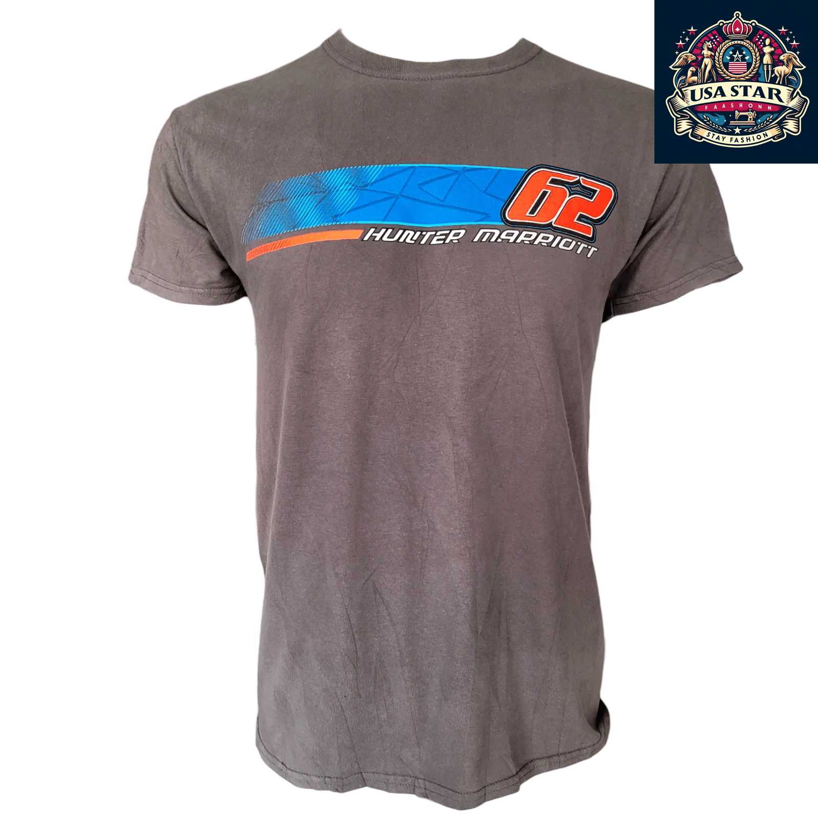 Hunter Marriott Racing T-Shirt For Men | Gildan 100% Cotton | Medium Size | Graphic Design - USASTARFASHION