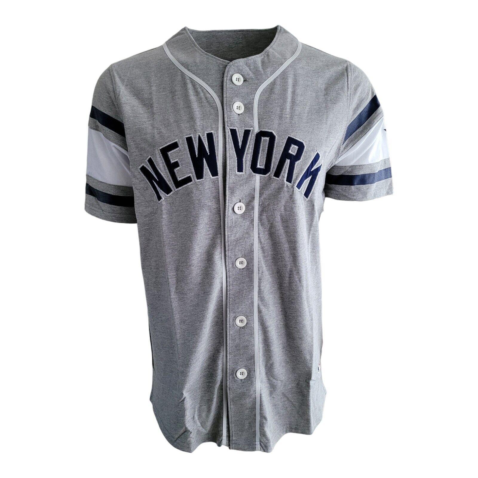 New York Yankees Fanatics Baseball Jersey in Grey - Size Large-USASTARFASHION