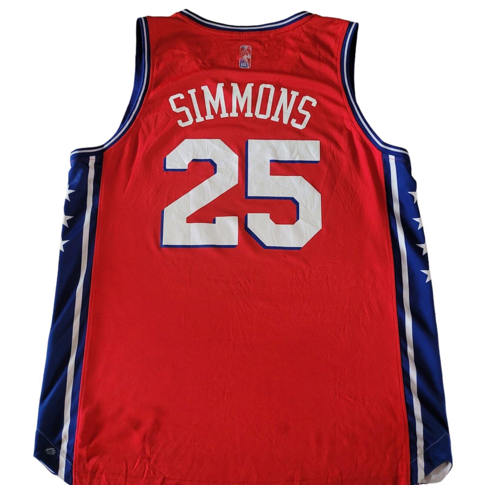 Philadelphia Sixers #25 Ben Simmons NBA Jersey - Authentic Size L-USASTARFASHION