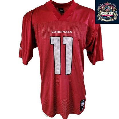 NFL Arizona Cardinals Larry Fitzgerald Jersey #11 by Reebok, Authentic Medium Size, Durable & Comfortable - USASTARFASHION