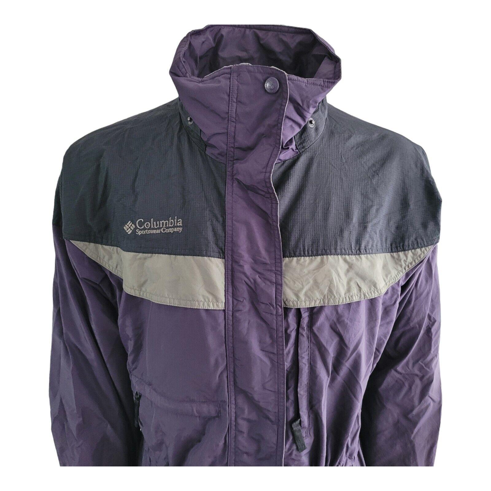 Columbia Boulder Ridge Women's Purple Jacket, Waterproof Nylon, Size M-USASTARFASHION