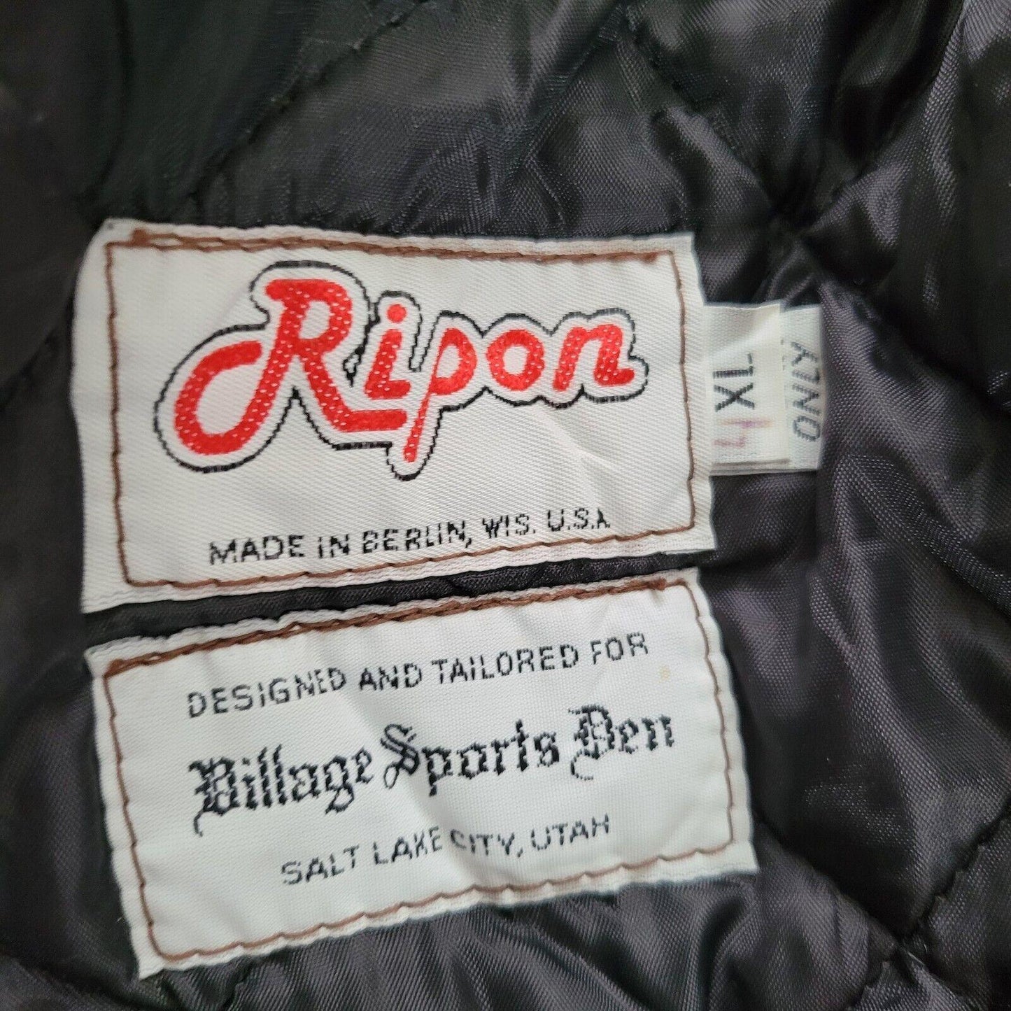 Ripon Wool Leather Varsity Jacket Men's Size 4XL Black & Brown-USASTARFASHION