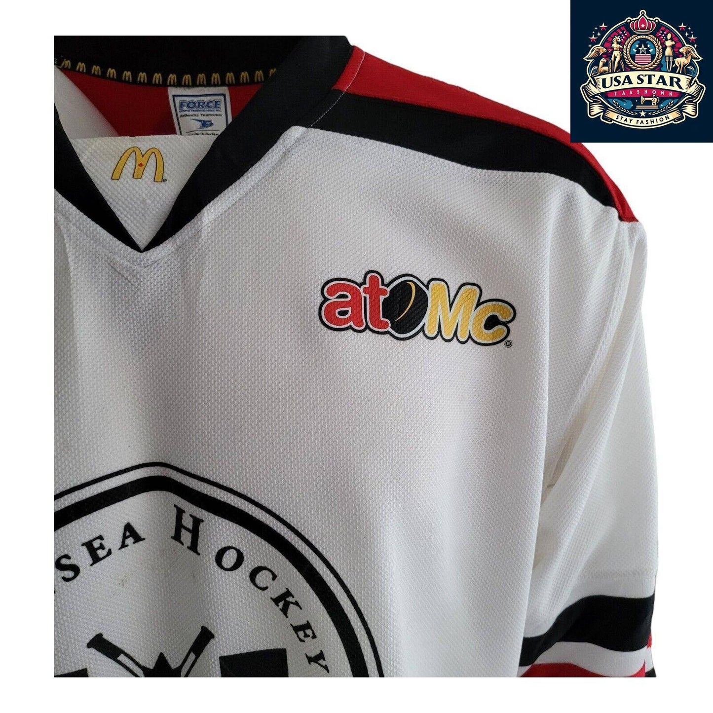 FORCE McDONALD Adult Size M Swansea Hockey Jersey with Team Canada Logos, Comfortable Fit - USASTARFASHION