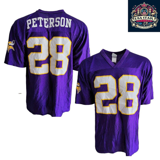 Minnesota Vikings Jersey - Authentic NFL Apparel, Size L, 100% Polyester, Vibrant Team Colors - USASTARFASHION