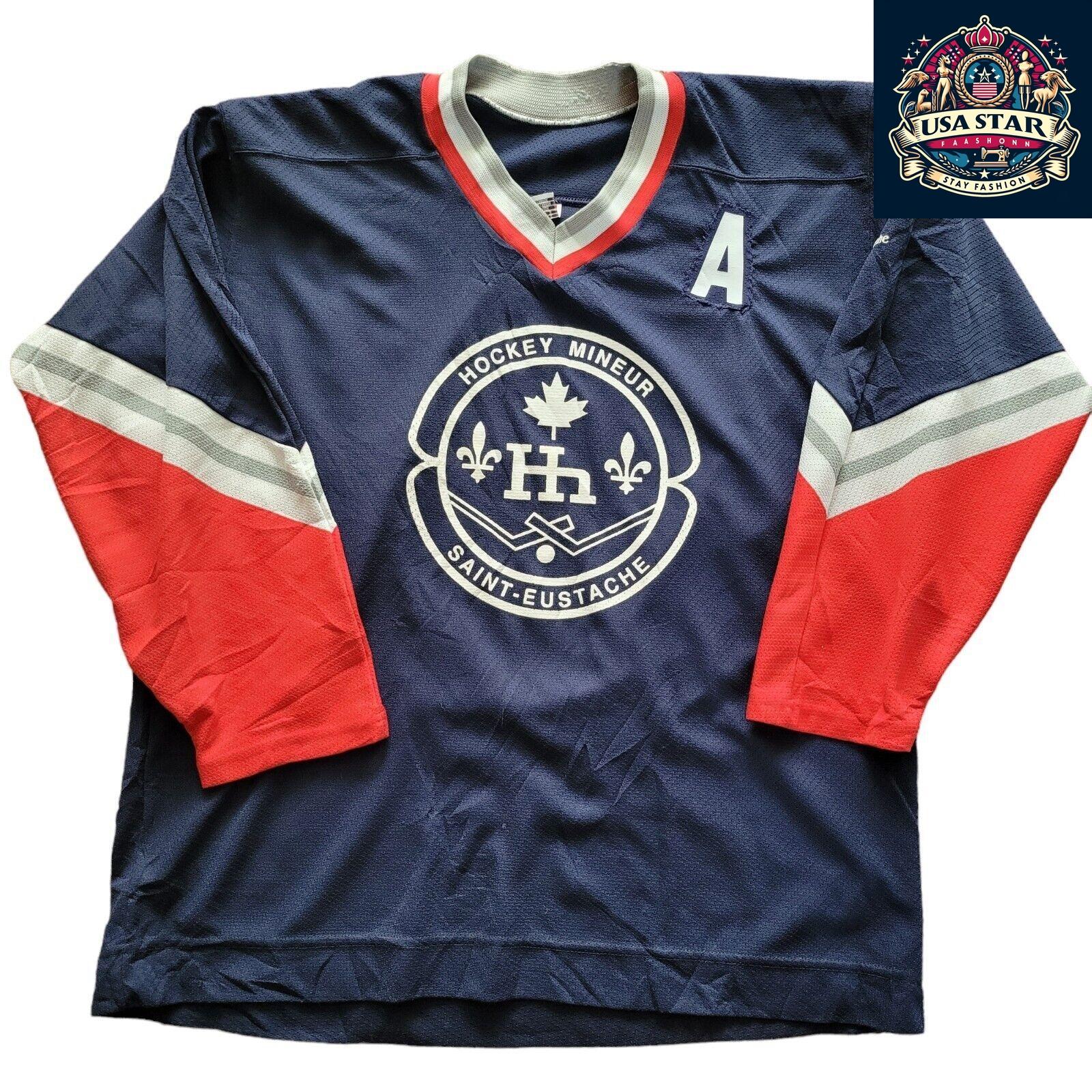 CCM Saint Eustache Hockey Jersey No 6 Made In Canada Size L - Authentic Team Spirit - USASTARFASHION