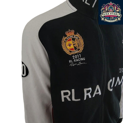 XL Polo Racing Jacket, Polo Ralph Lauren RL Racing Spain Tracksuit Top, Breathable Fabric, Classic Design - USASTARFASHION