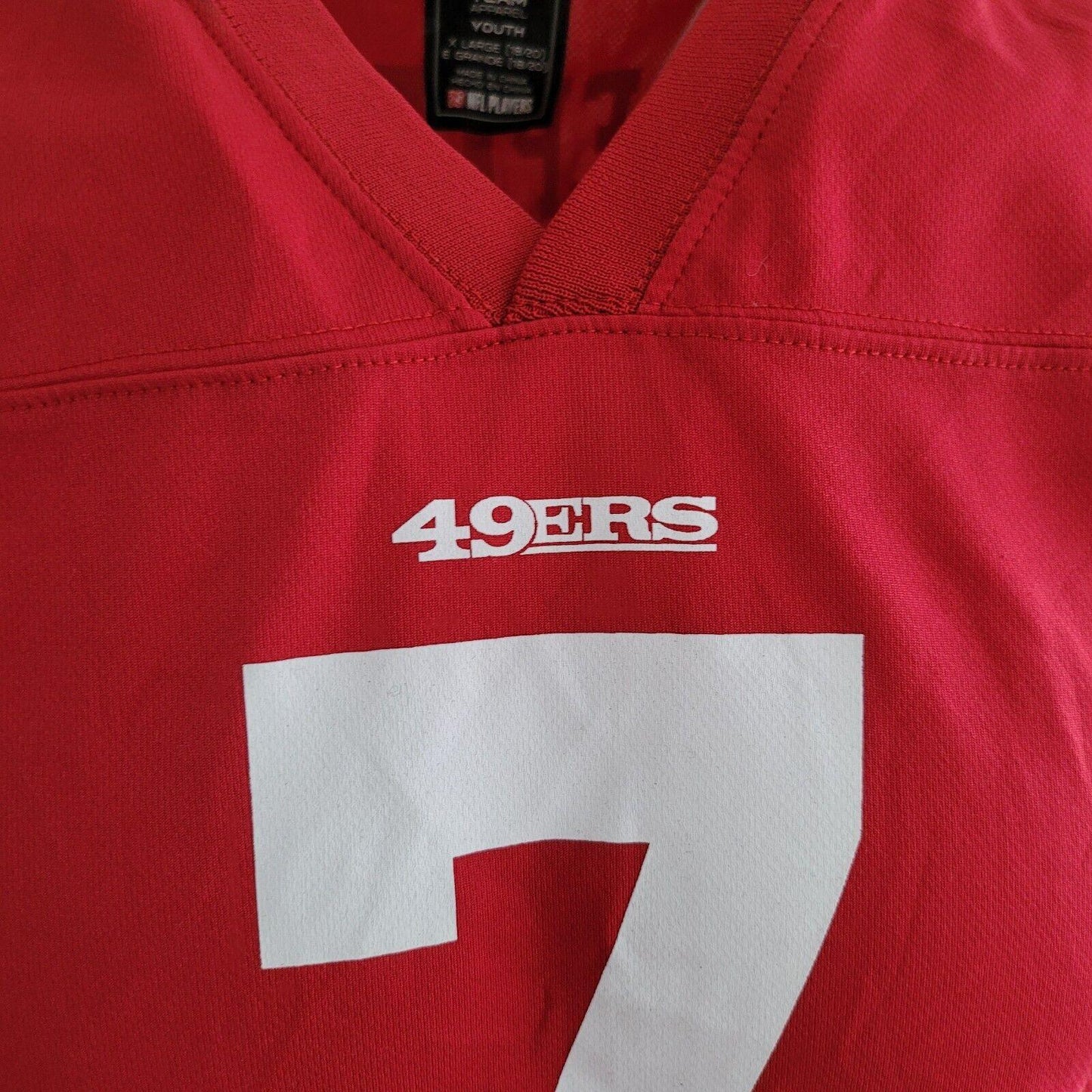 NFL Youth XL Red 49ers #7 Kaepernick Football Jersey - Team Spirit & Comfort Fit-USASTARFASHION