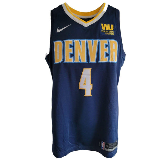 Men's Nike Denver Nuggets Paul Millsap #4 Navy Blue Basketball Jersey - Size 48-USASTARFASHION