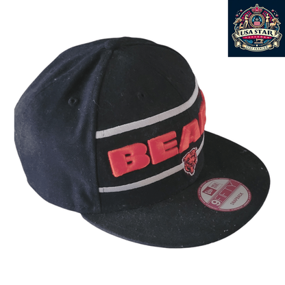 New Era Chicago Bears Snapback Hat – 100% Polyester, Adjustable Fit, Iconic Team Logo - USASTARFASHION