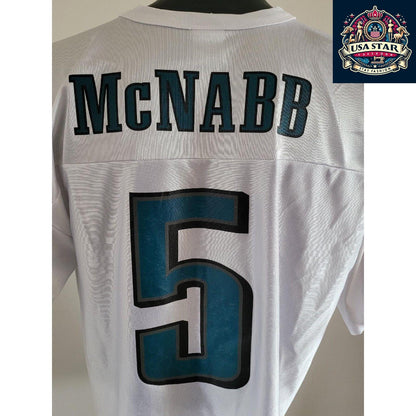 Philadelphia Eagles Jersey McNabb #5 by Reebok, Comfortable Fit, Authentic Team Colors, Size L - USASTARFASHION