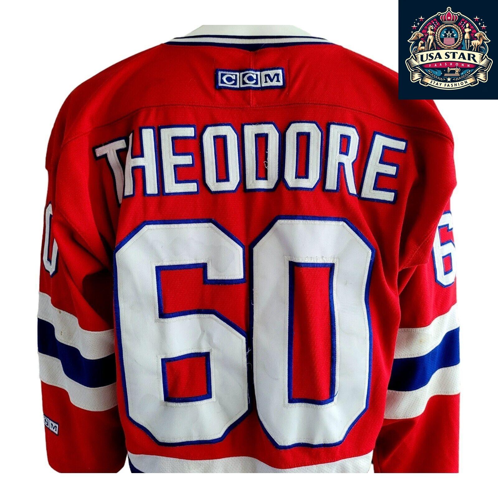 Montreal Canadiens Jersey - #60 Jose Theodore, Adult Medium, High-Quality Fabric, Iconic Team Colors - USASTARFASHION