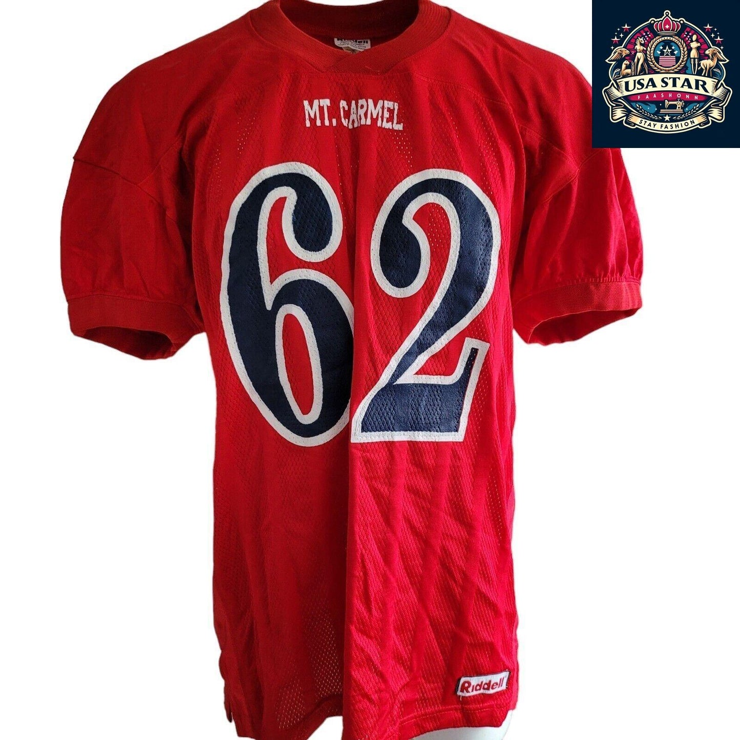 Riddell Mt Carmel 62 Adult Football Jersey XL - Bold Design, Durable Fabric, Comfortable Fit - USASTARFASHION