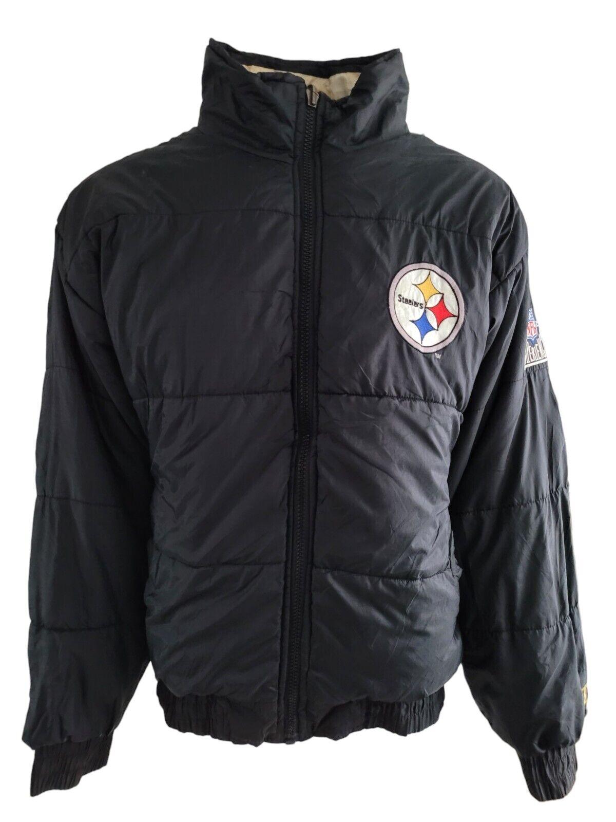 Vintage Pittsburgh Steelers Reversible NFL Puffer Jacket | XL | Made in USA-USASTARFASHION